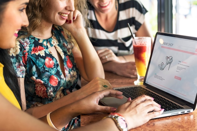 young women shopping online concept 53876 53536